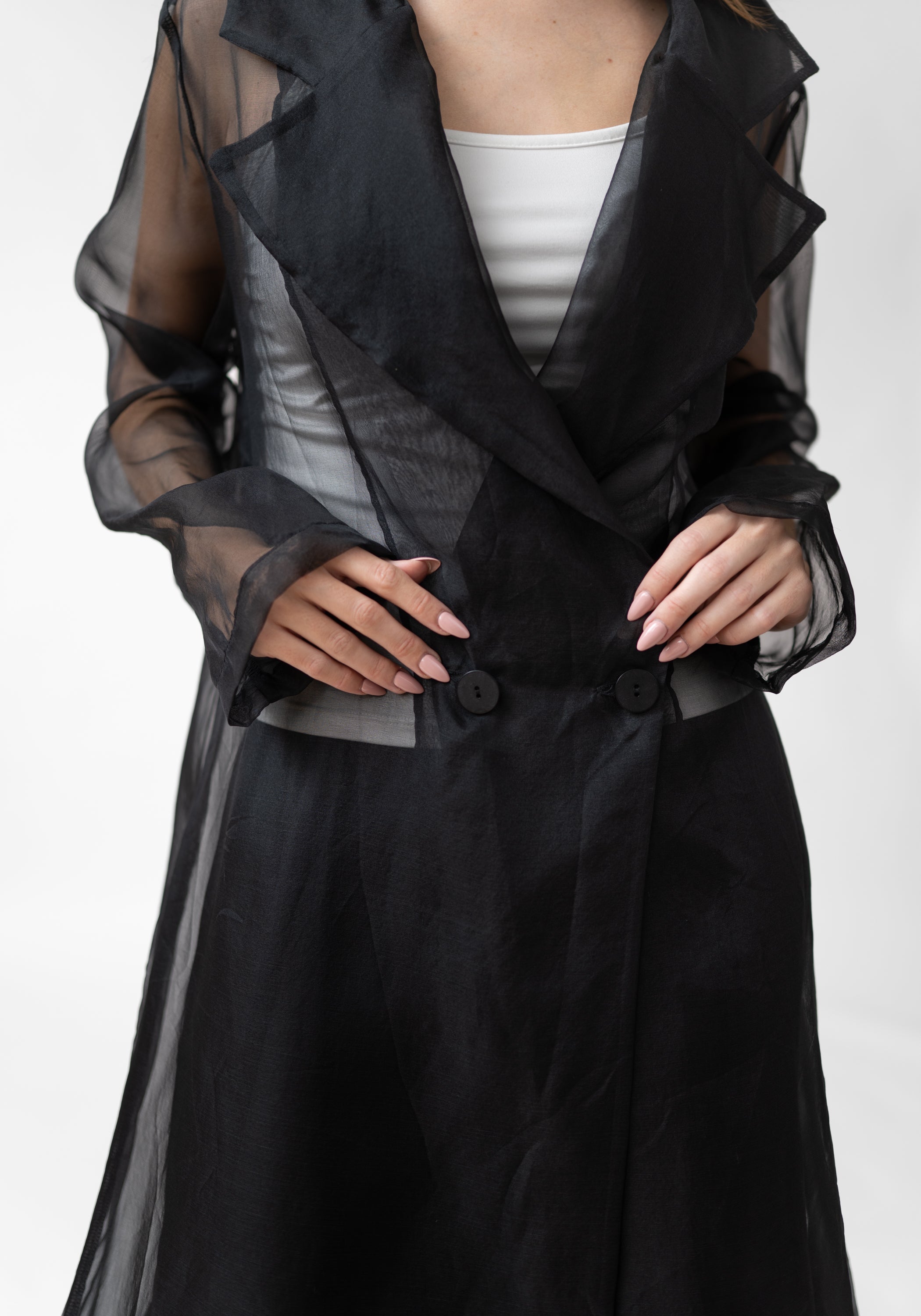 Organza Trench Coat