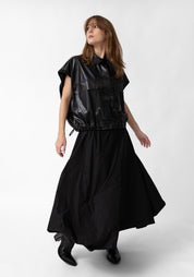 Faux Leather Cargo Vest