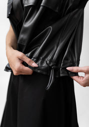 Faux Leather Cargo Vest