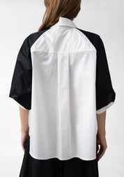 Cotton Balloon Sleeve Blouse