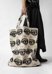 Eye Chart Printed Jumbo Tote Bag