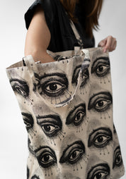 Eye Chart Printed Jumbo Tote Bag