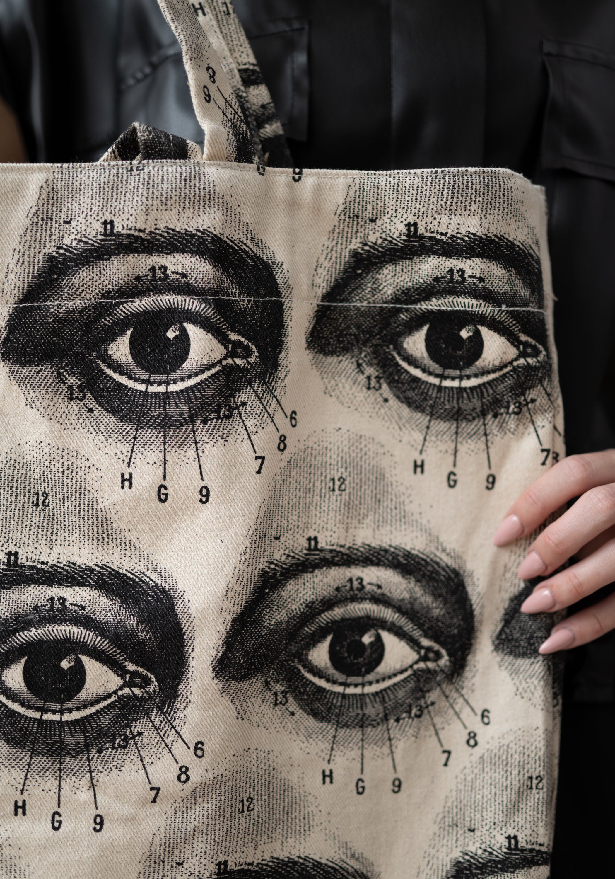 Eye Chart Printed Jumbo Tote Bag