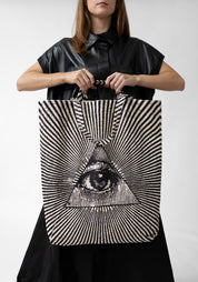All Seeing Eye Printed Jumbo Tote Bag