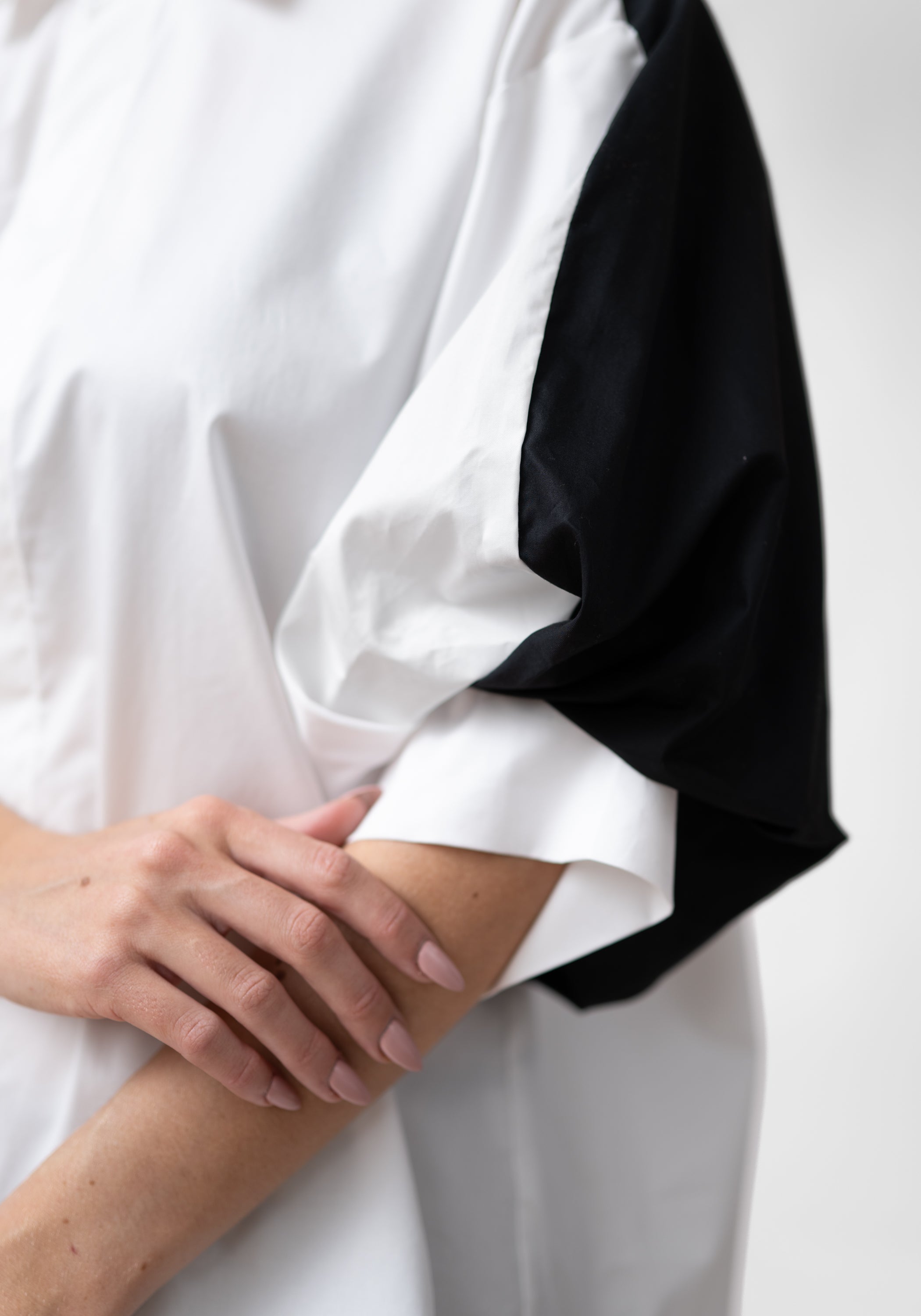 Cotton Balloon Sleeve Blouse