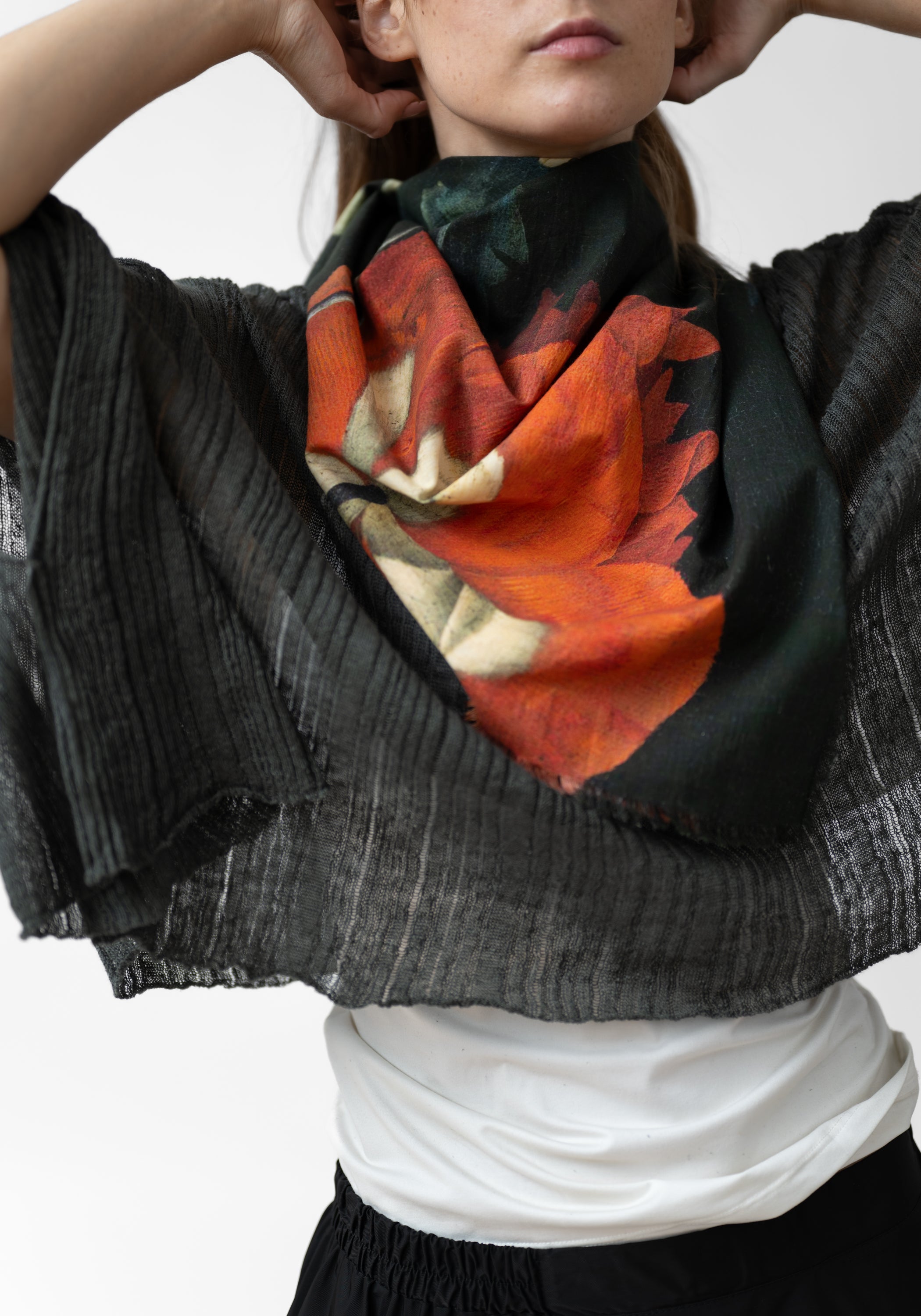 Antwerp Poppy Voile Bandana