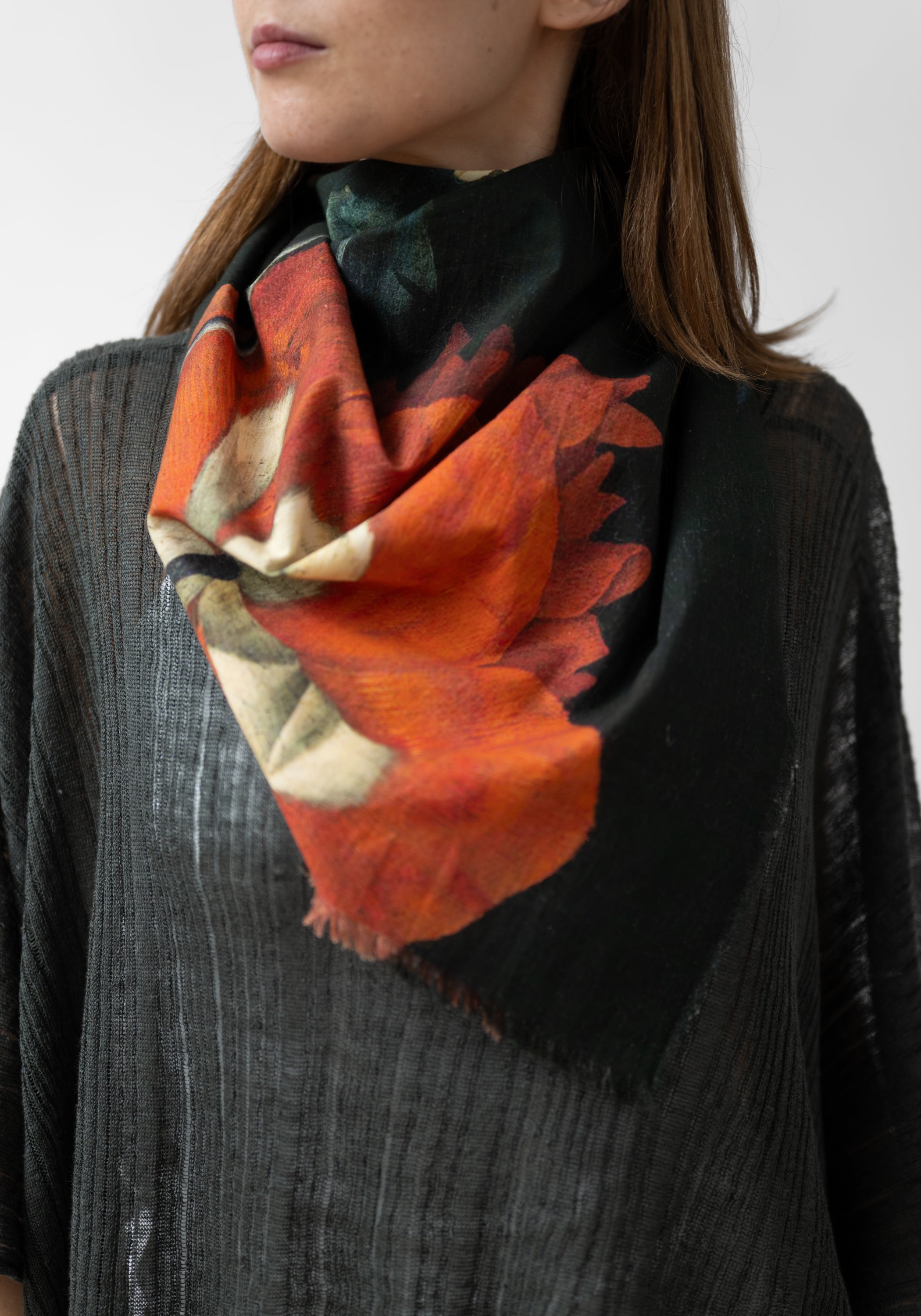 Antwerp Poppy Voile Bandana