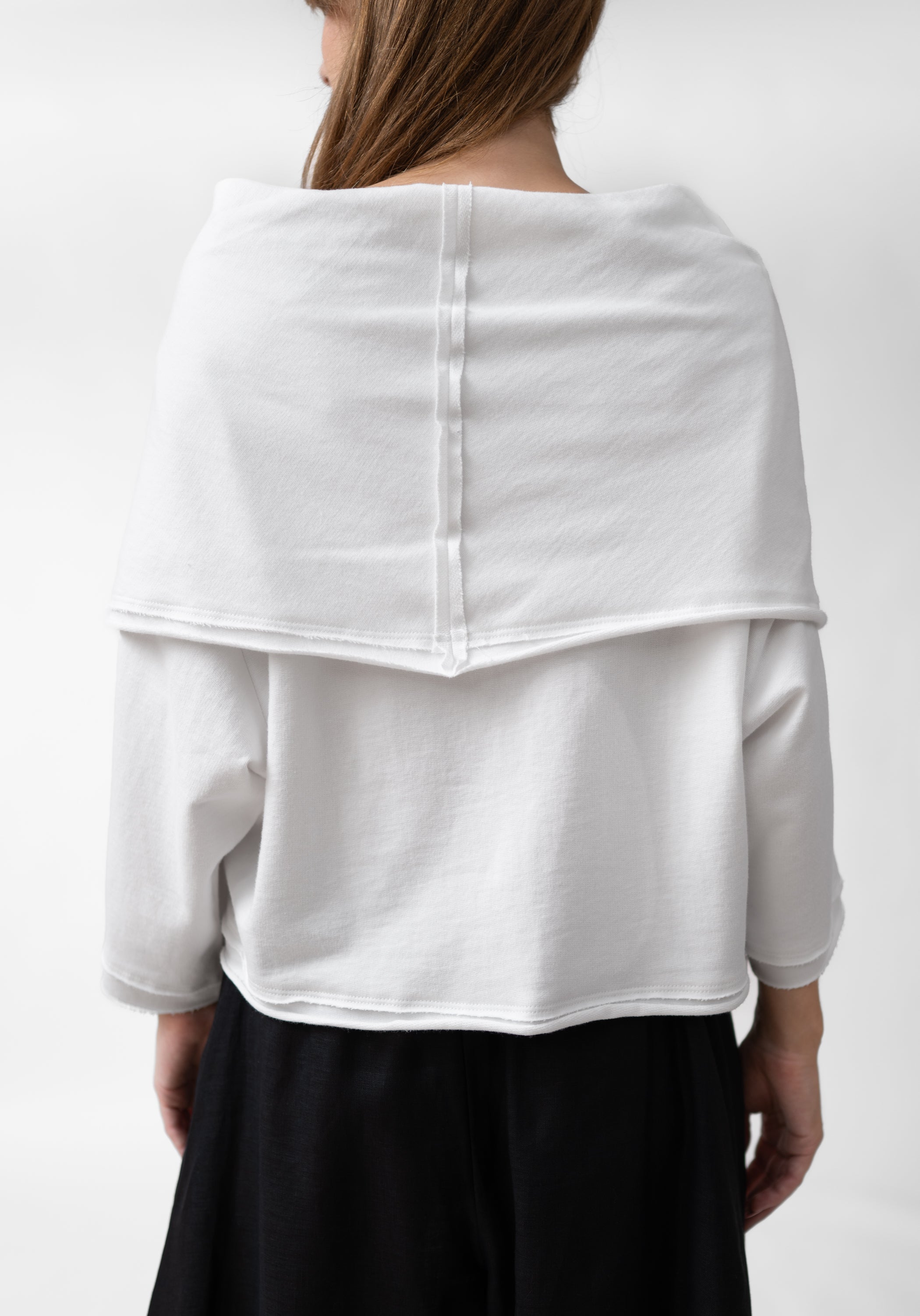 French Terry Cowl Neck Pullover Top