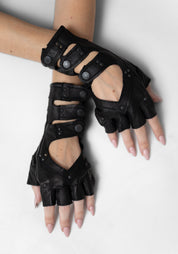 Cut Out Detail Minaret Fingerless Gloves