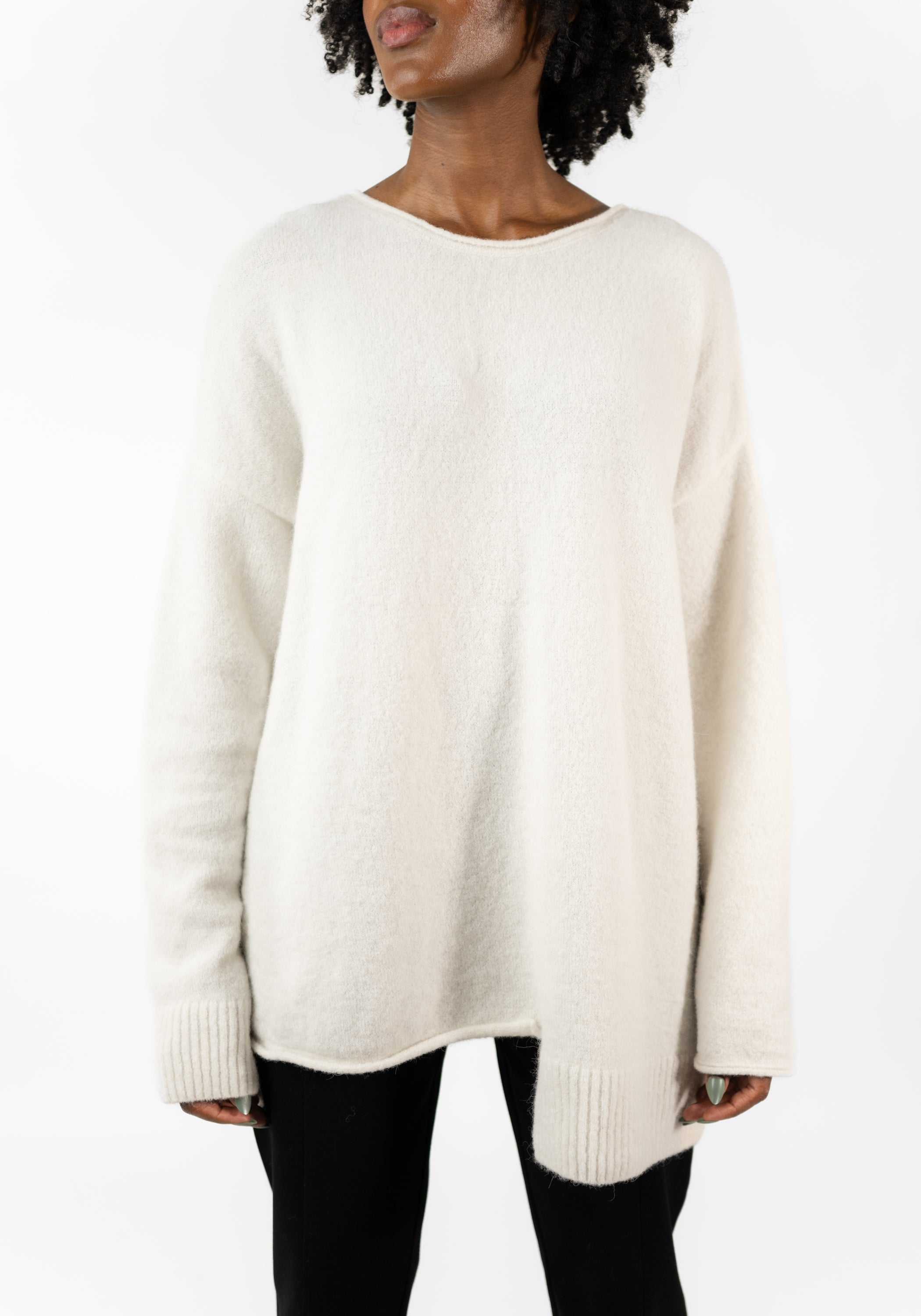 Oversized Alpaca and Wool Knit Pullover