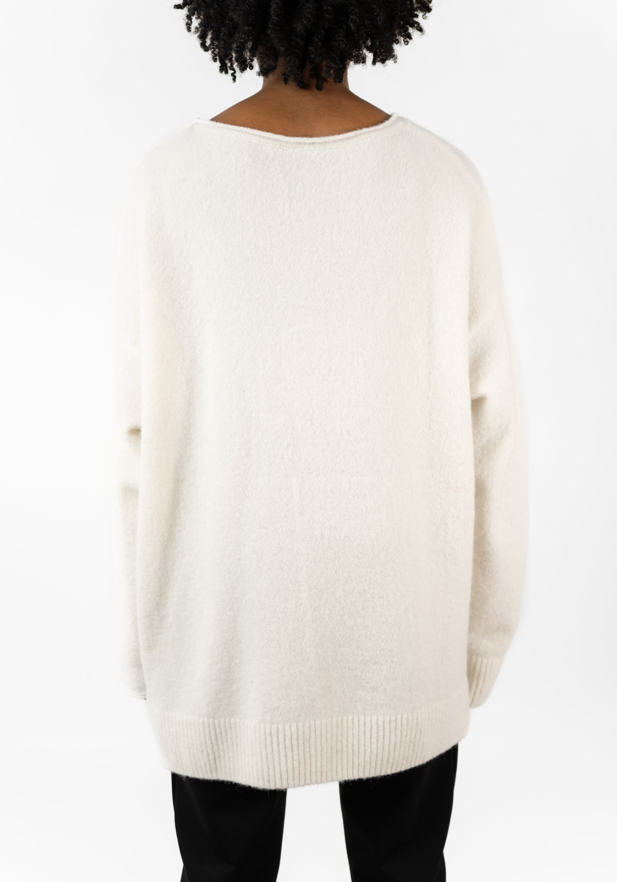 Oversized Alpaca and Wool Knit Pullover