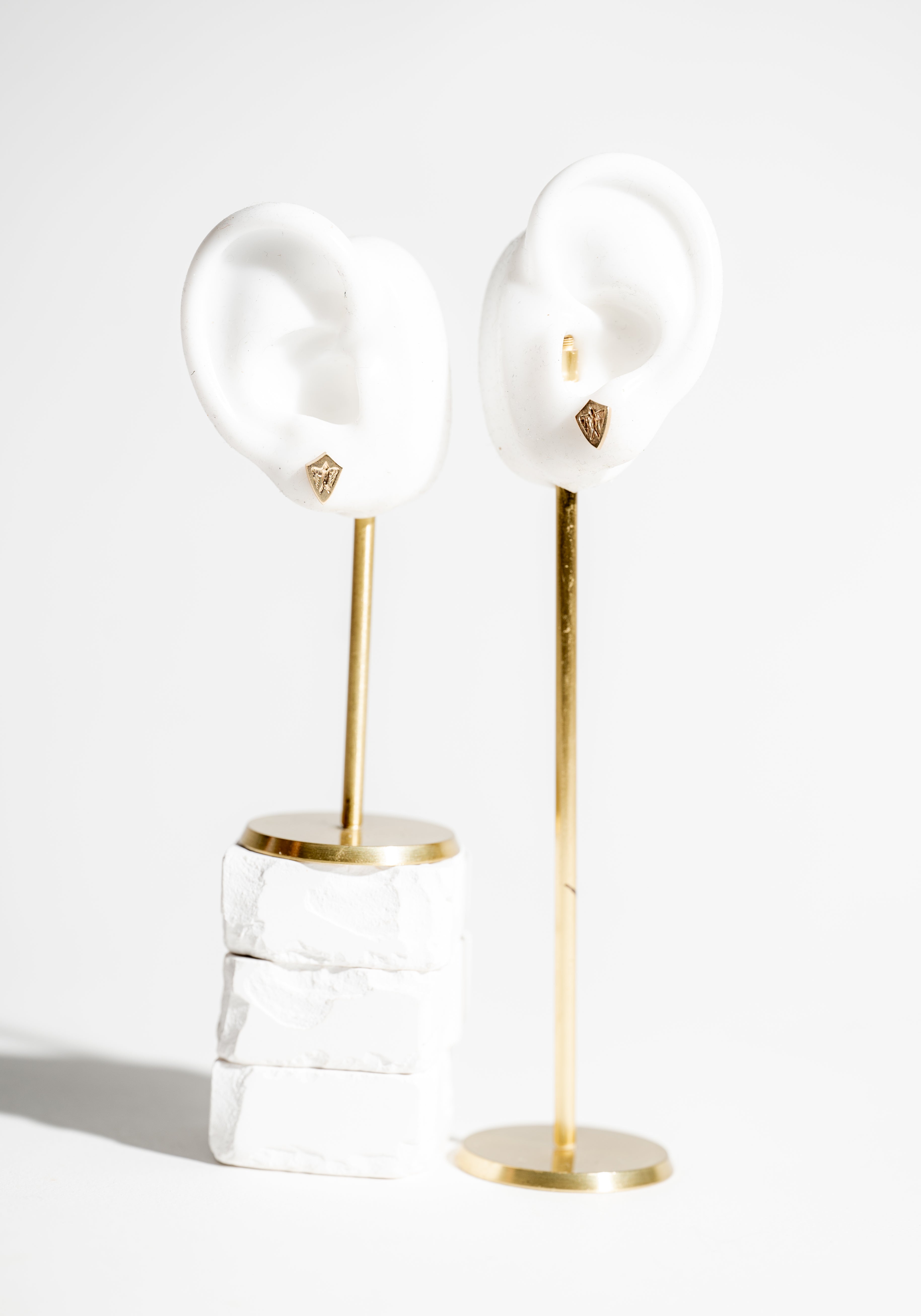 14K Gold Mini Swift Studs
