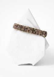 Gold Plated Woven Charoite Bracelet
