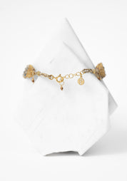 Gold Plated Woven Blueberry Jasper Bracelet