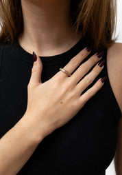 Sterling Citrine Textured Ring