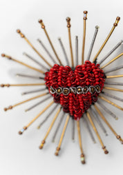 Sacred Heart Embroidered Pin - December Thieves