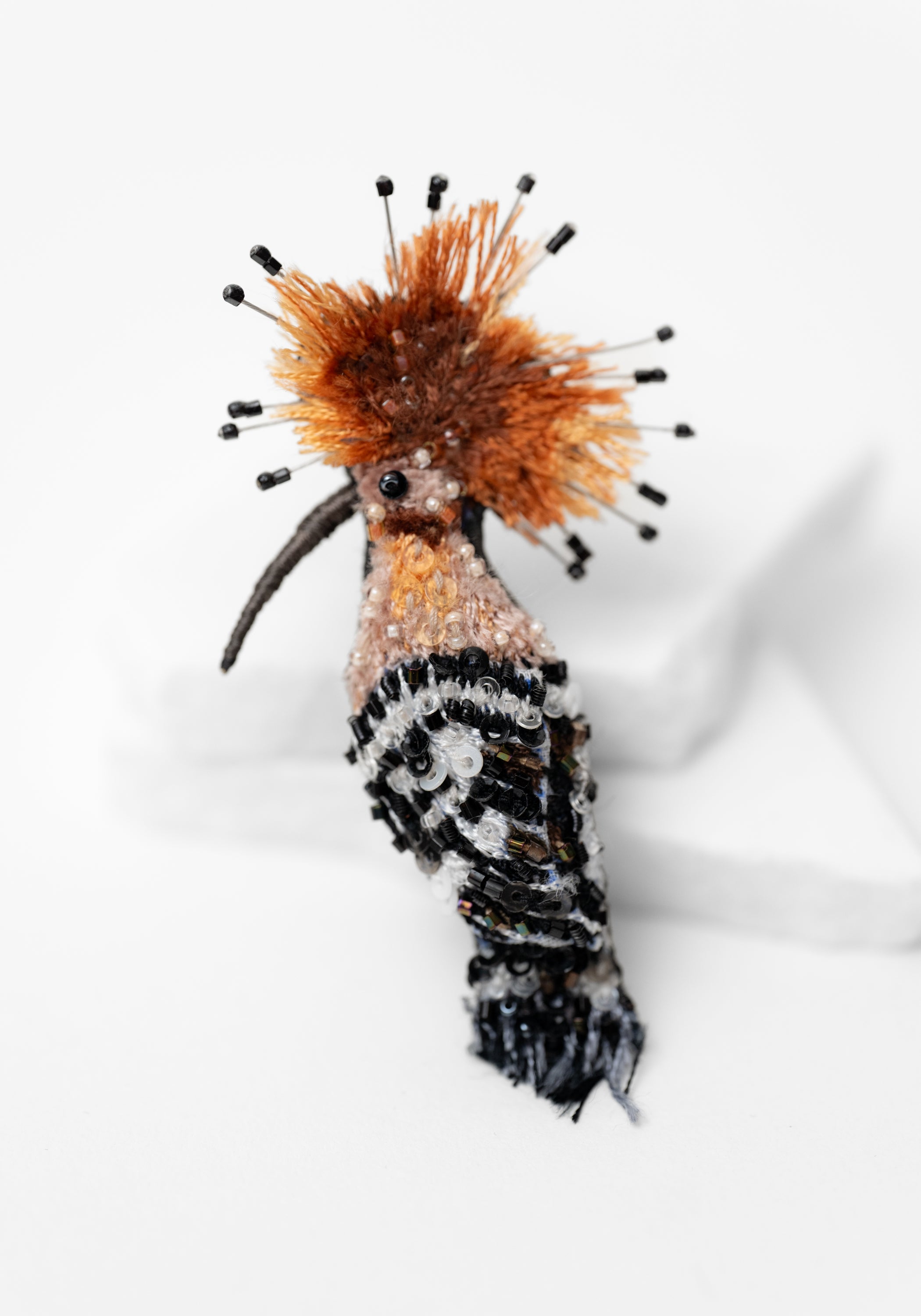 Eurasian Hoopoe Embroidered Pin