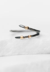 Oxidized Sterling 10K Gold Claw Ring