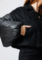 Pelicane Faux Fur and Wool Blend Padded Jacket
