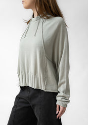 Drawstring Neck Wool Blend Knit Pullover - December Thieves