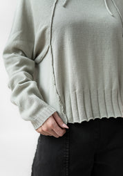Drawstring Neck Wool Blend Knit Pullover - December Thieves