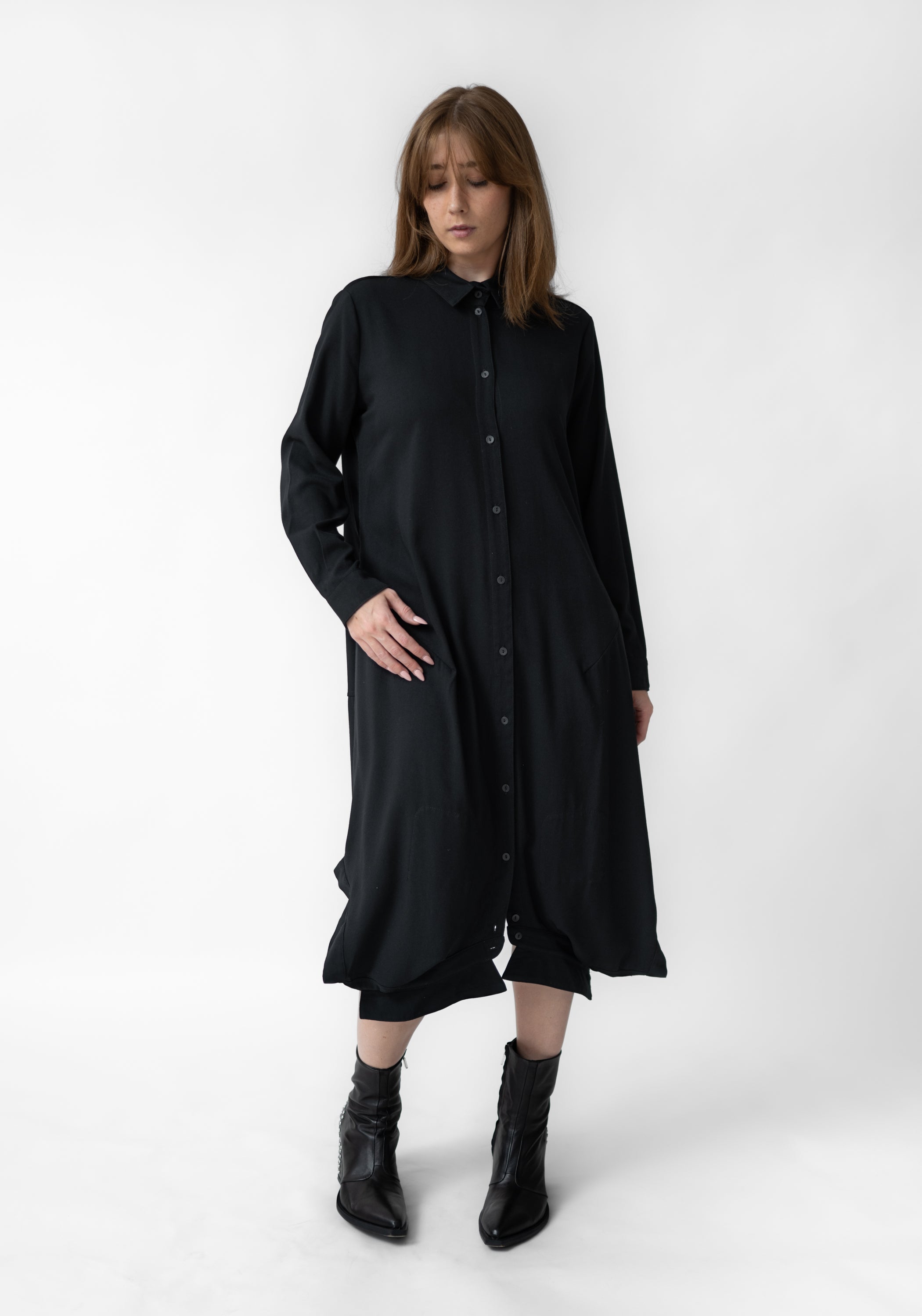 Upside Down Detail Button Front Tunic - December Thieves
