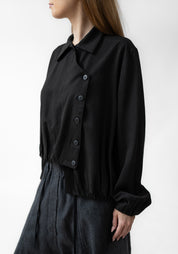 Asymmetric Gathered Hem Jacket - December Thieves