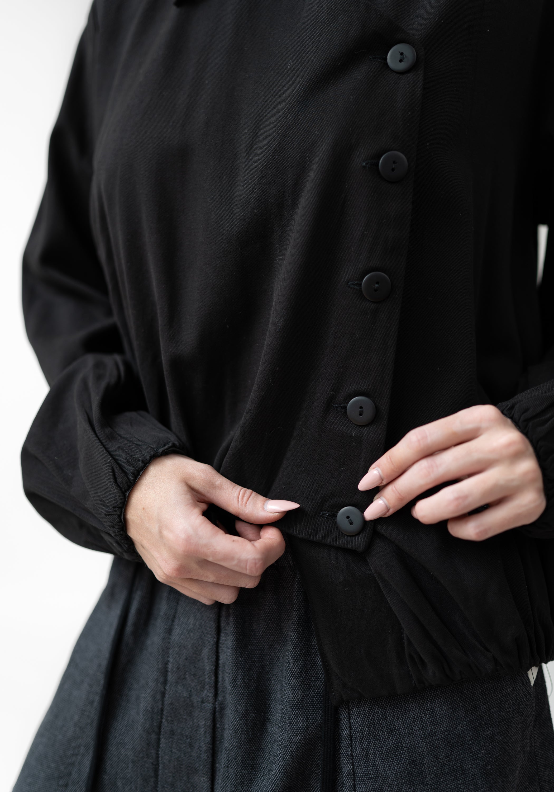 Asymmetric Gathered Hem Jacket - December Thieves