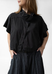 Asymmetric Cropped Short Sleeve Jacket - December Thieves