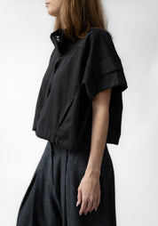 Asymmetric Cropped Short Sleeve Jacket - December Thieves