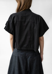Asymmetric Cropped Short Sleeve Jacket - December Thieves