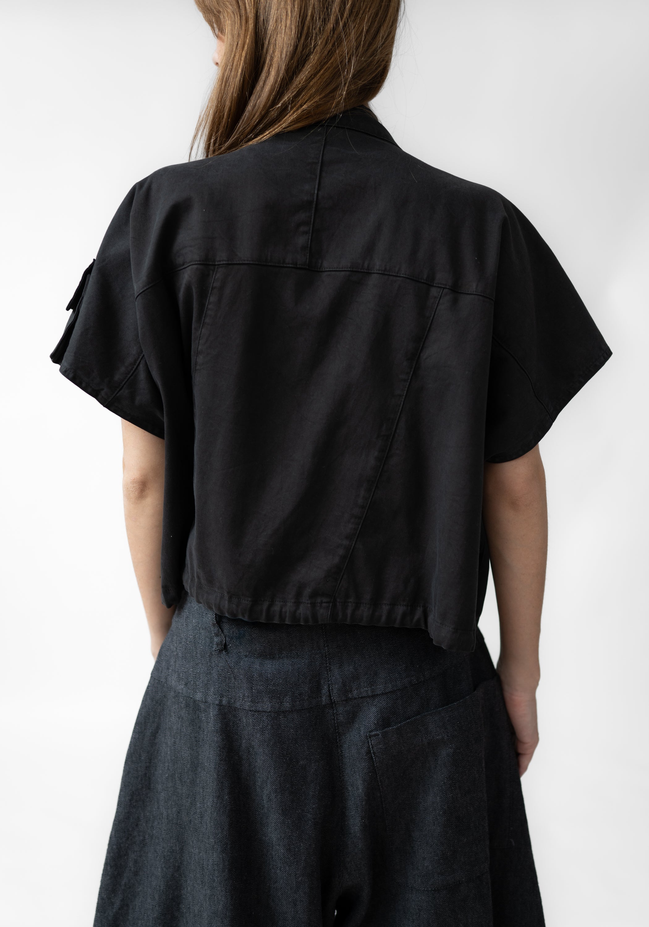 Asymmetric Cropped Short Sleeve Jacket - December Thieves