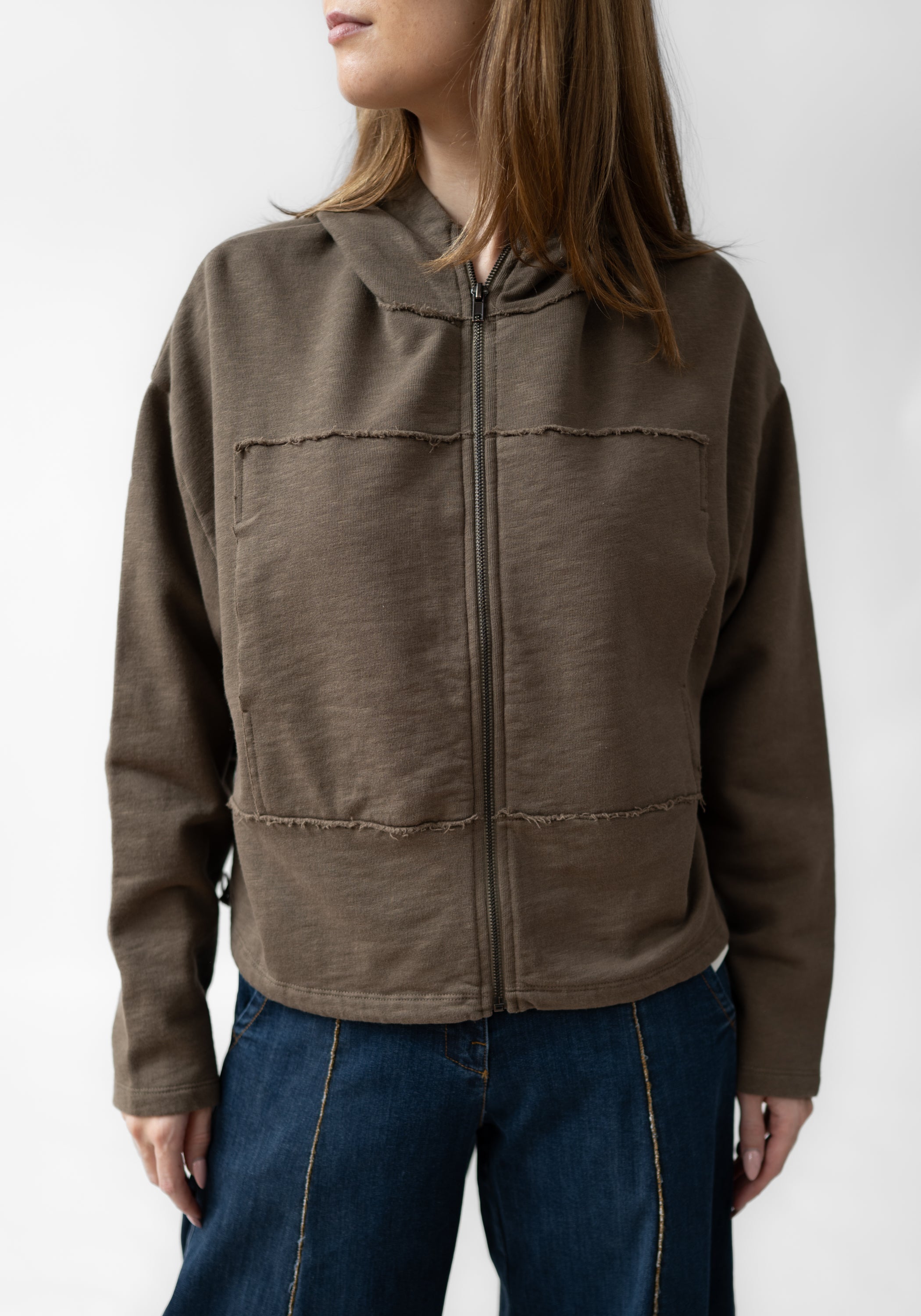 Oversized Drop Shoulder Hooded Jersey Jacket - December Thieves