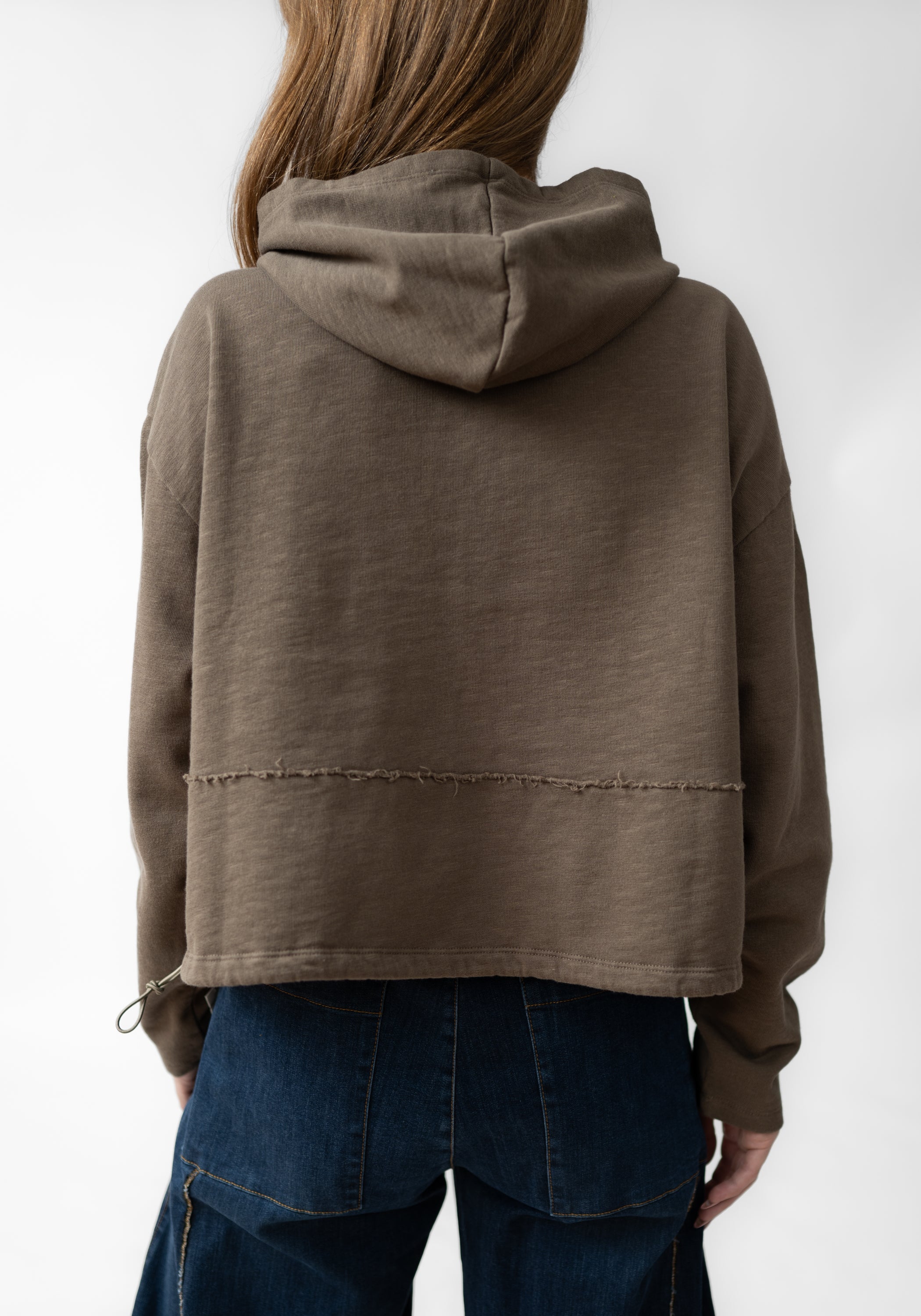 Oversized Drop Shoulder Hooded Jersey Jacket - December Thieves