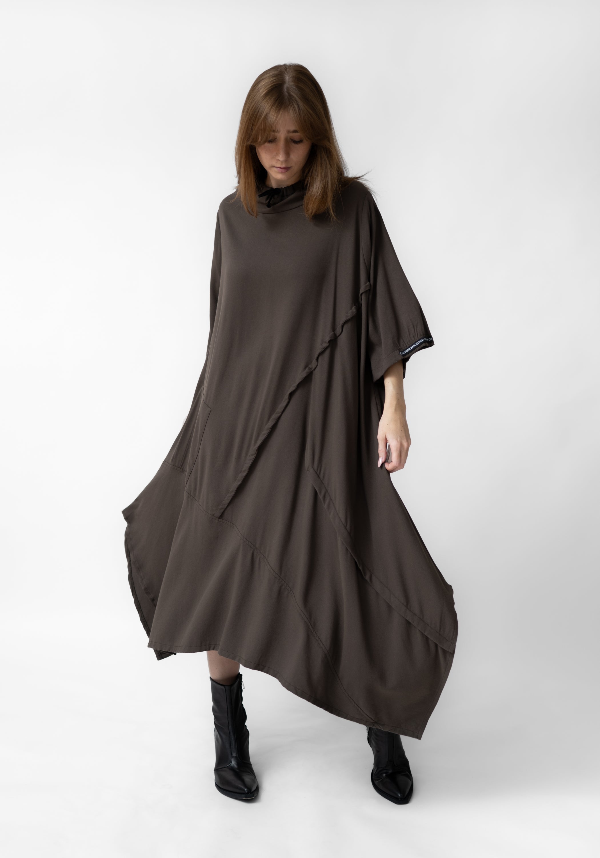 Oversized Drawstring Neck Sweatshirt Dress - December Thieves