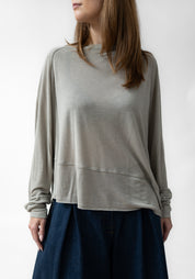 Oversized Asymmetric Wool Blend T-Shirt - December Thieves
