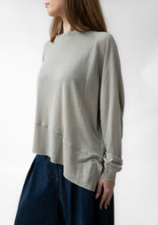 Oversized Asymmetric Wool Blend T-Shirt - December Thieves