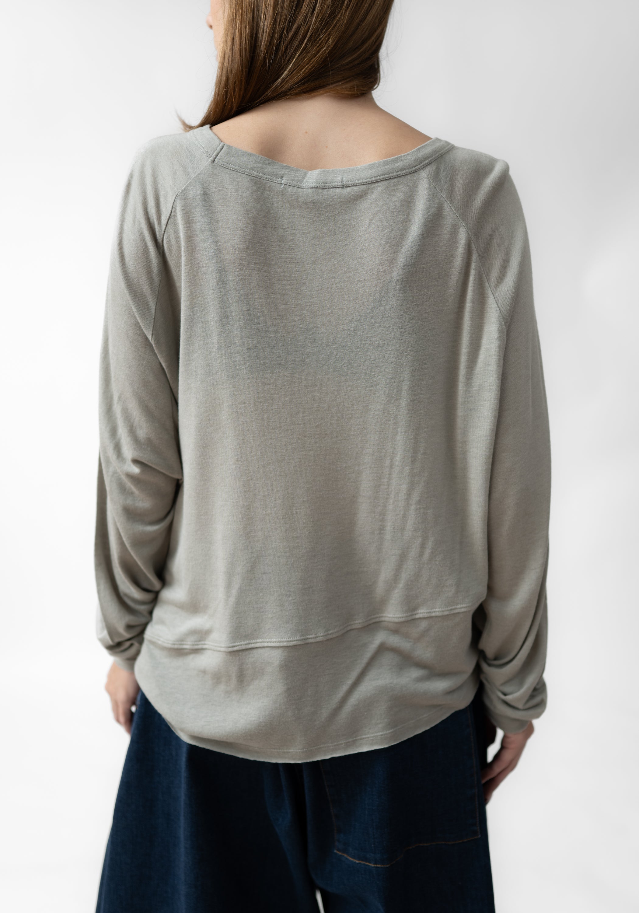 Oversized Asymmetric Wool Blend T-Shirt - December Thieves
