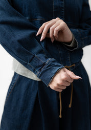 High Neck Cropped Denim Jacket - December Thieves