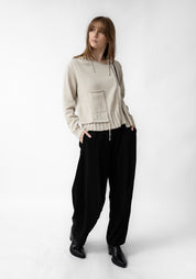 Asymmetric Zip Front Hooded Knit Cardigan - December Thieves