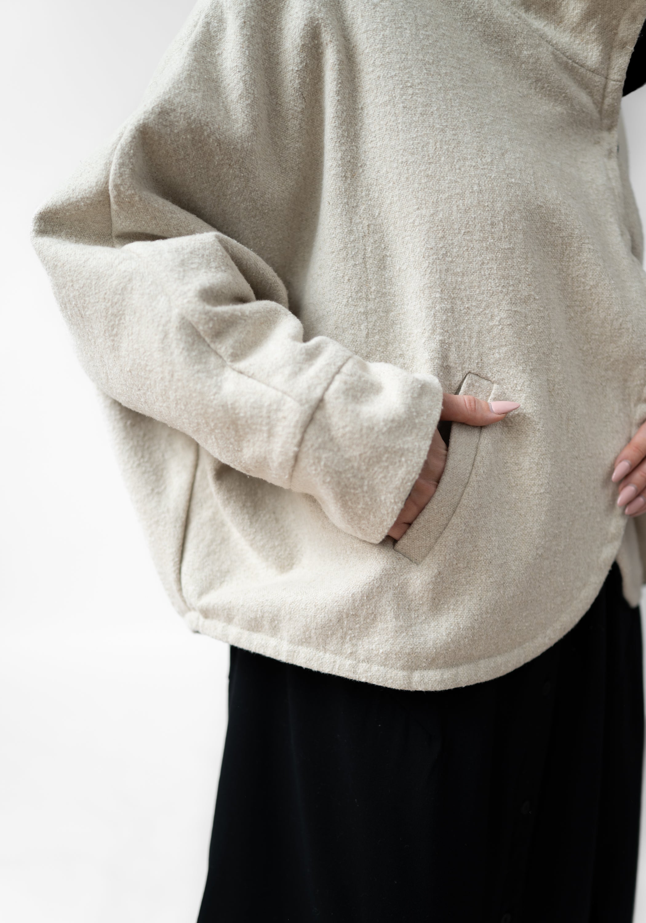 Oversized Drop Shoulder Fleece Lined Jacket - December Thieves