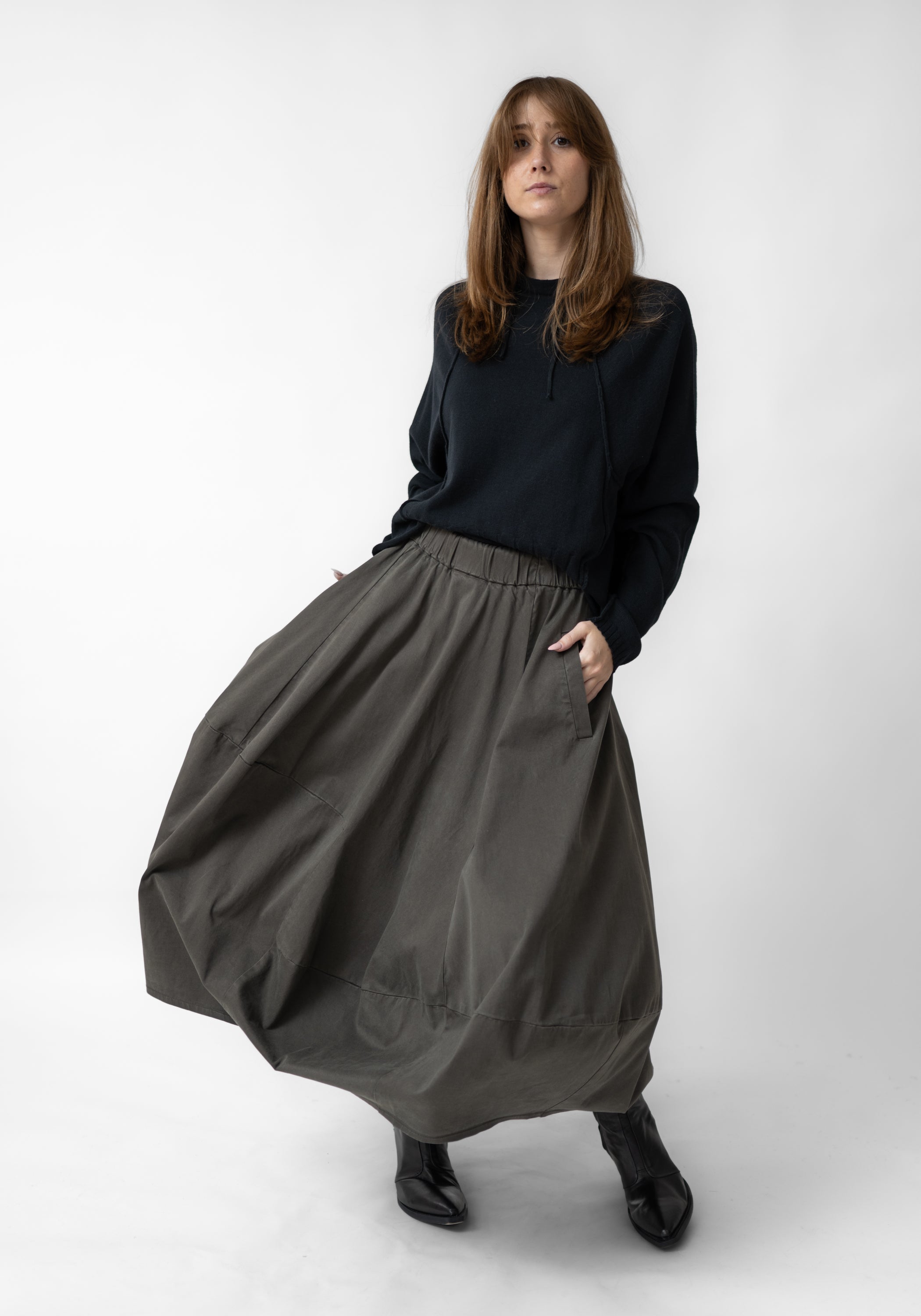 Drawstring Neck Wool Blend Knit Pullover - December Thieves