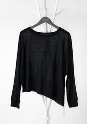 Oversized Asymmetric Wool Blend T-Shirt - December Thieves