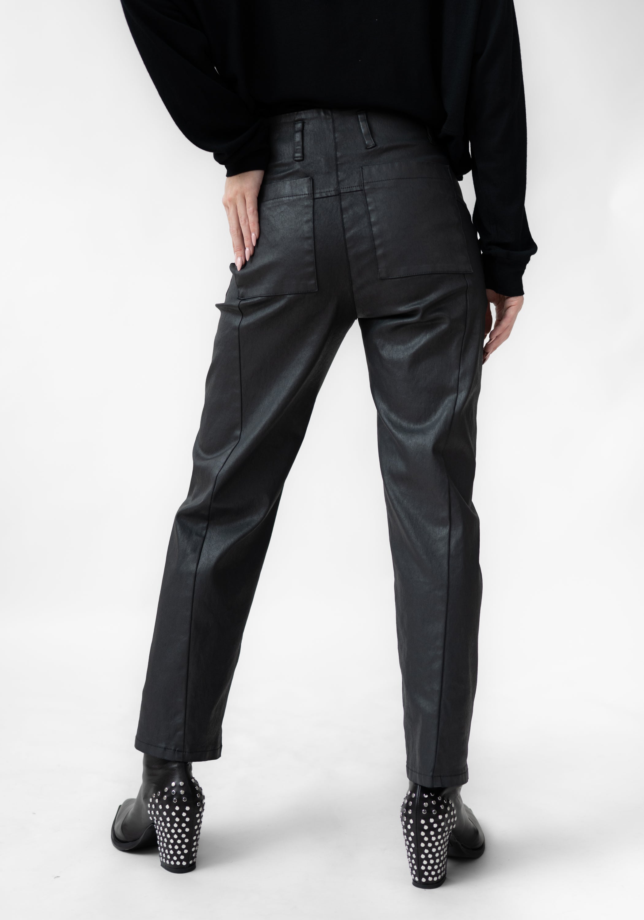 Coated Straight Leg Pants - December Thieves
