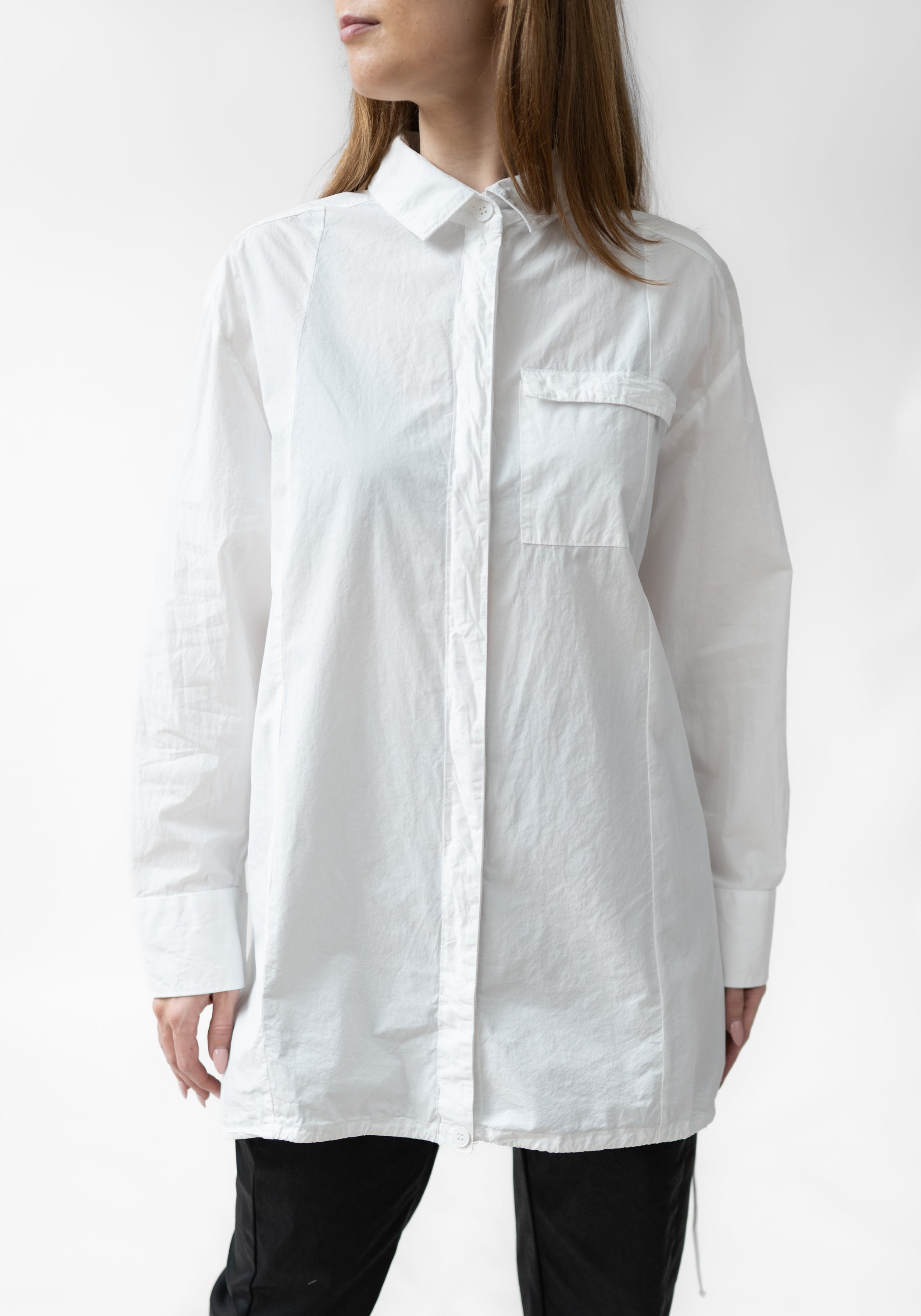 Oversized Drawstring Hem Blouse - December Thieves