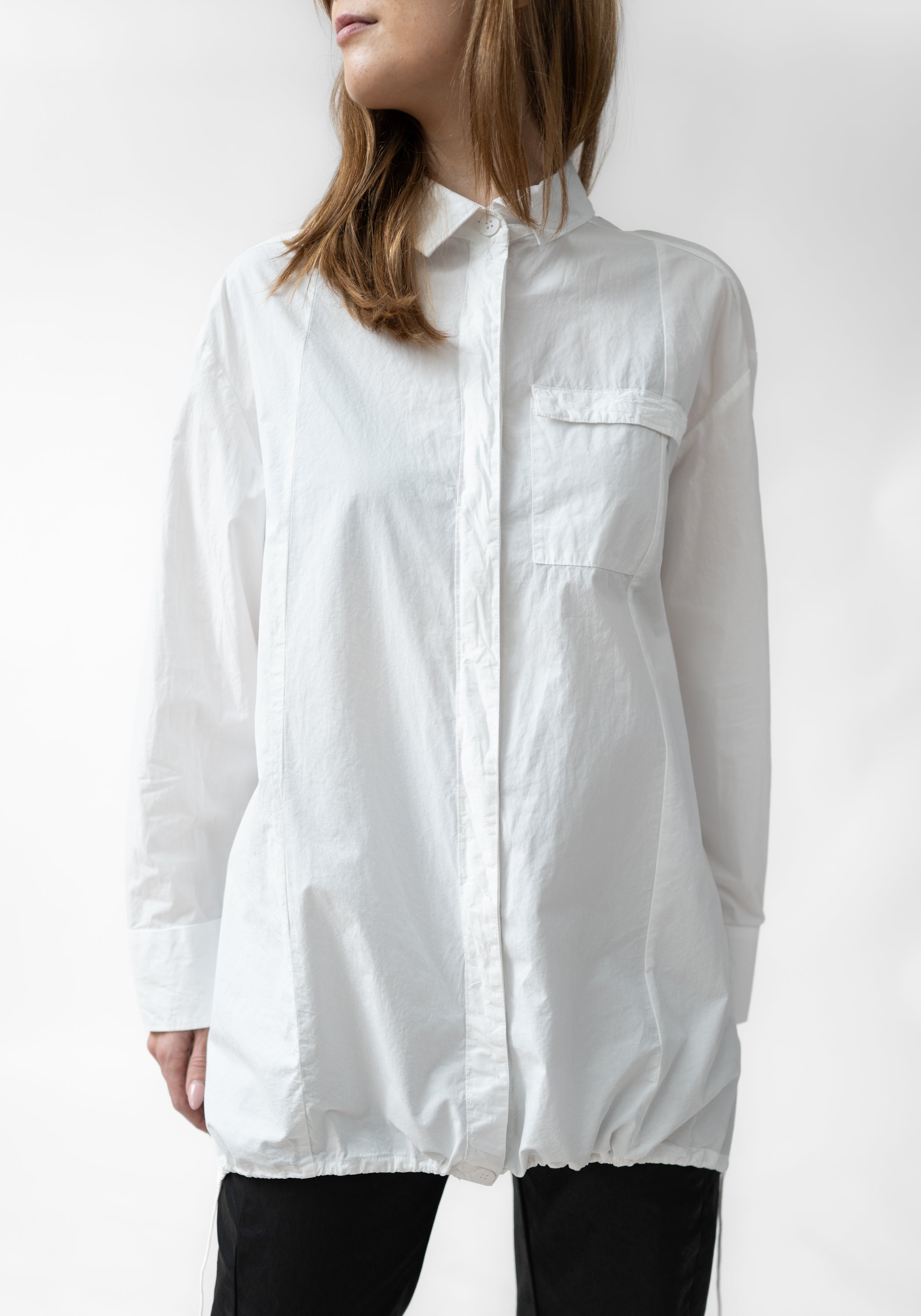 Oversized Drawstring Hem Blouse - December Thieves