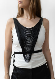 Draped Overbust Fringe and Leather Harness - December Thieves