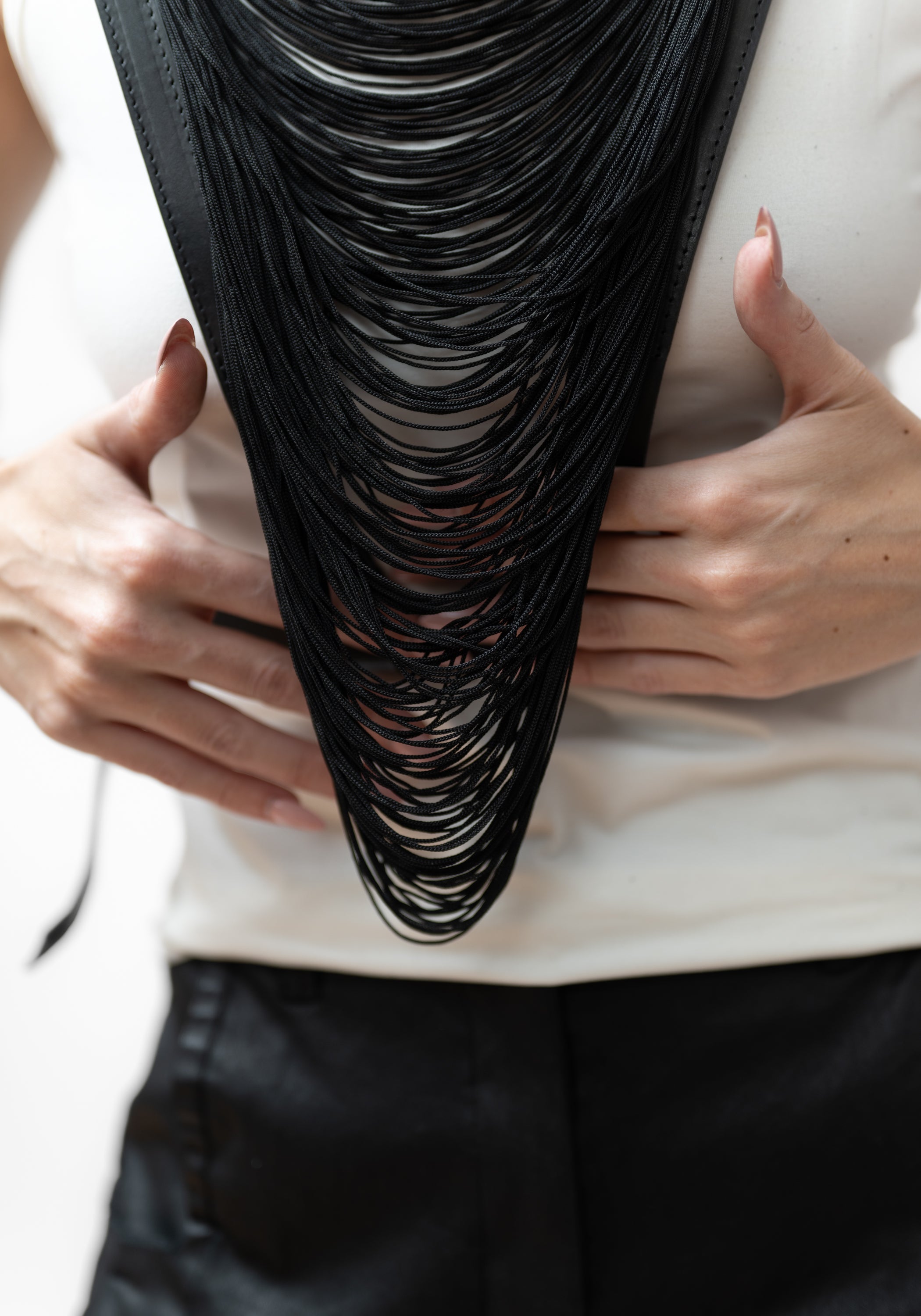 Draped Overbust Fringe and Leather Harness - December Thieves