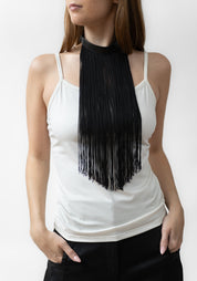 Fringe and Leather Collar - December Thieves