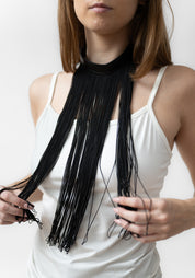 Fringe and Leather Collar - December Thieves
